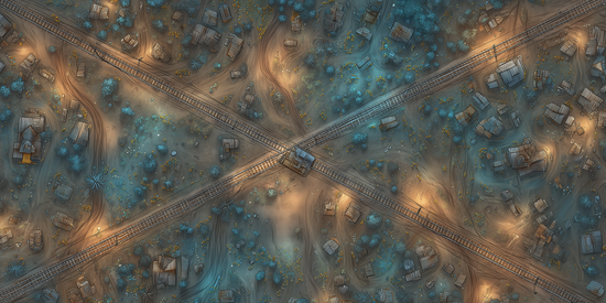 Terrain map of Crossroad Junction